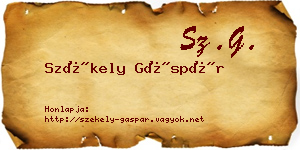 Székely Gáspár névjegykártya
