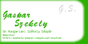 gaspar szekely business card